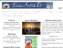 Tablet Screenshot of pasadenascottishrite.org